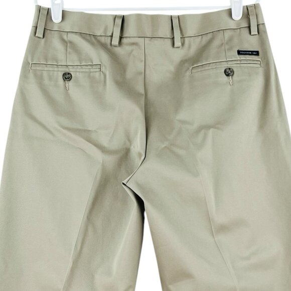 Dockers D4 Men's Khaki Pants Size 34x30 Classic Pleated Front Straight Mid Rise - Picture 4 of 11